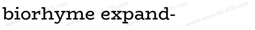 biorhyme expand字体转换